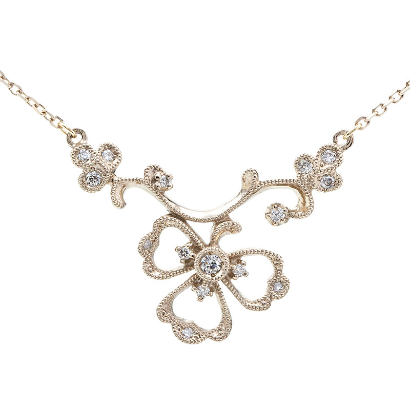 1045A “Trois Feuilles” Diamond necklace – AbHeri オンラインショップ