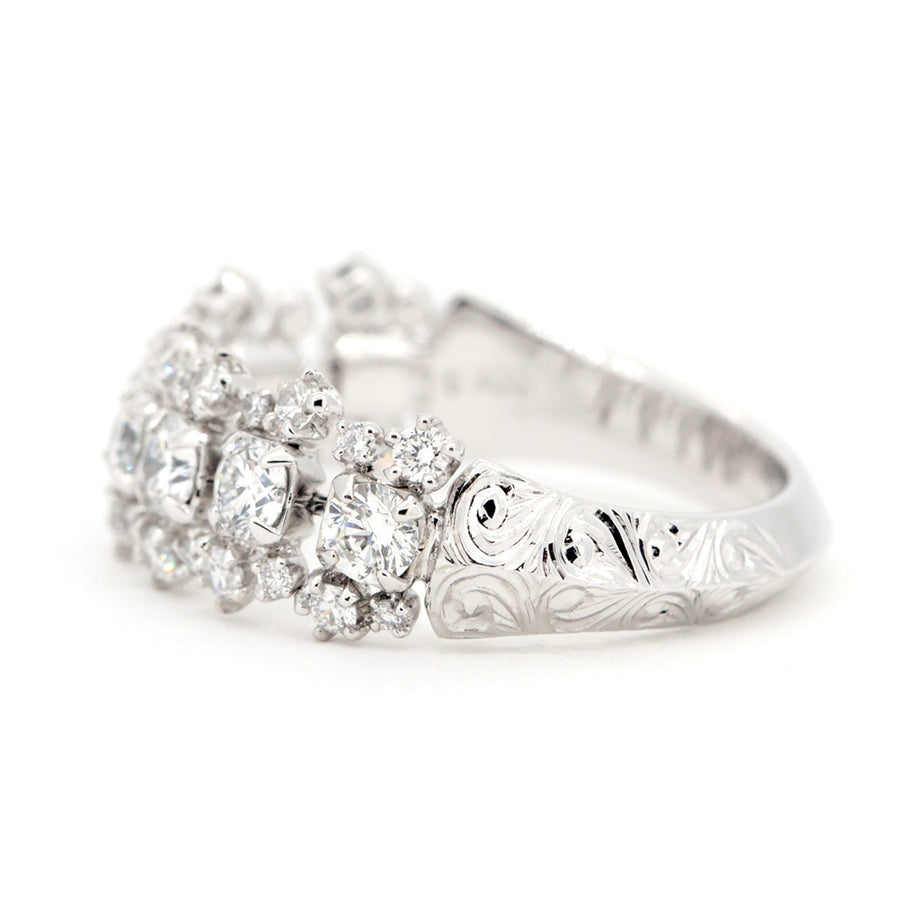 abHeri ダイヤモンドリング Half Eternity Diamond Ring ダイヤモンドリング （494A） – AbHeri