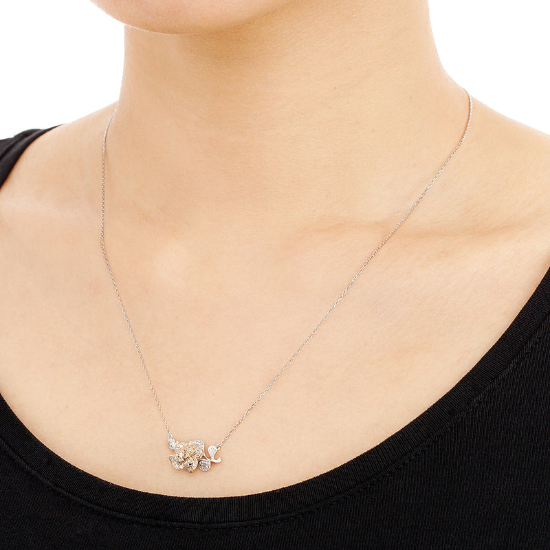 “Under the Rose”<br>Diamond Necklace<br>  ダイヤモンドネックレス <br>（1211A）
