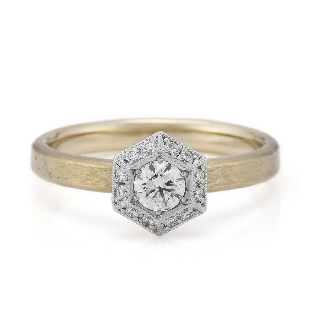 861ARO2 “six” Graded diamond ring – AbHeri オンラインショップ