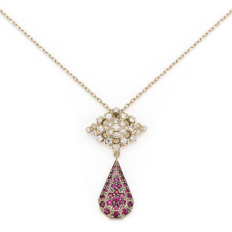 “fleurs”<br>Ruby Necklace<br>ルビーネックレス<br>（1328B）