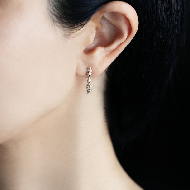 “Leaves”<br>Diamond Earrings<br>ダイヤモンドピアス<br>（1493A）