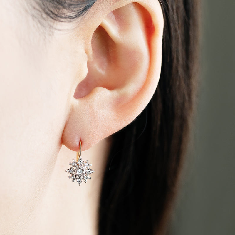 925A_HS “Sunset Mirage” Diamond pierced-earrings – AbHeri 