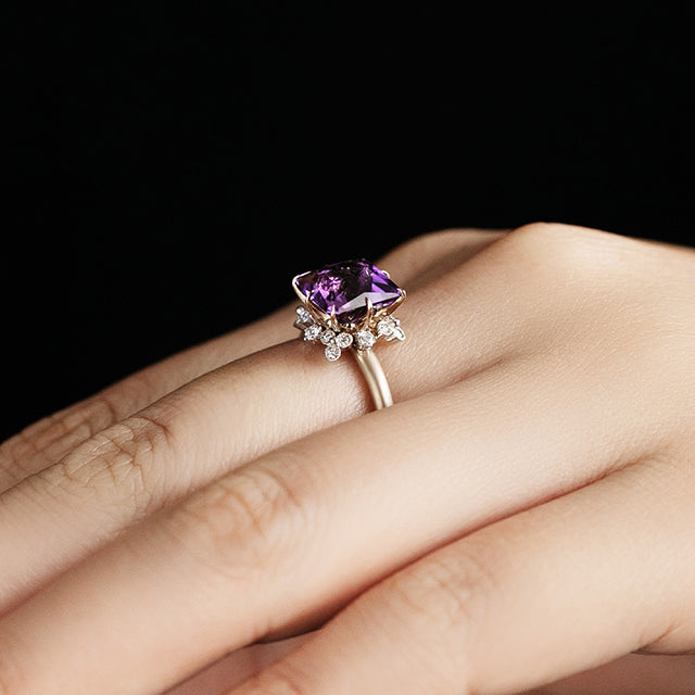 Amethyst Diamond Ring<br>アメシストリング<br>（1242S）