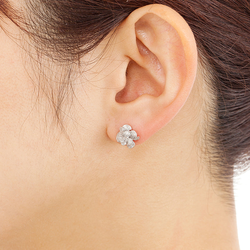 1213A “UNDER THE ROSE” Diamond pierced-earrings – AbHeri